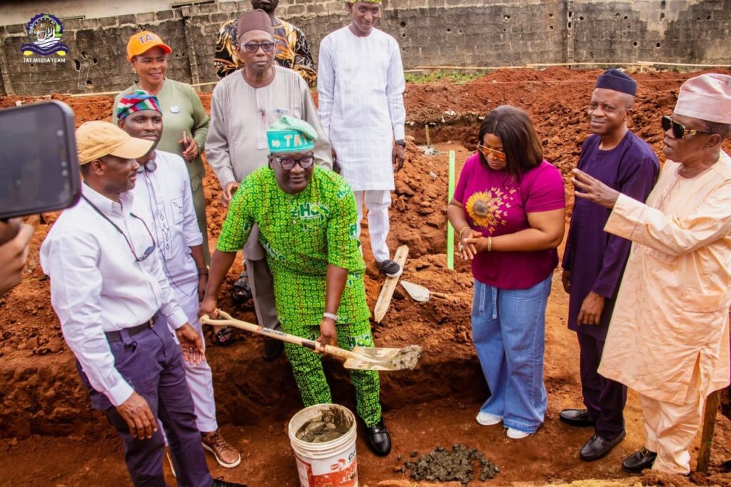 AARE TAOHEED ADEBAYO TAIWO (TAT) EXECUTIVE CHAIRMAN EJIGBO LCDA FLAGS OFF CONSTRUCTION OF 21ST-CENTURY NURSERY AND PRIMARY SCHOOL IN EJIGBO LCDA